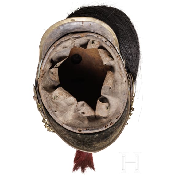 A helmet M 1845 and cuirass M 1855 of the cuirassier troopers
