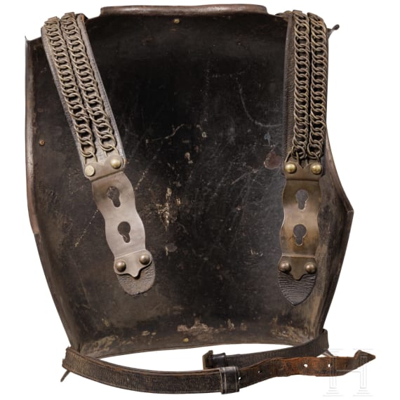 A helmet M 1845 and cuirass M 1855 of the cuirassier troopers