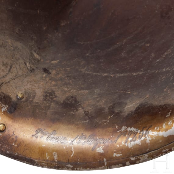 A helmet M 1845 and cuirass M 1855 of the cuirassier troopers