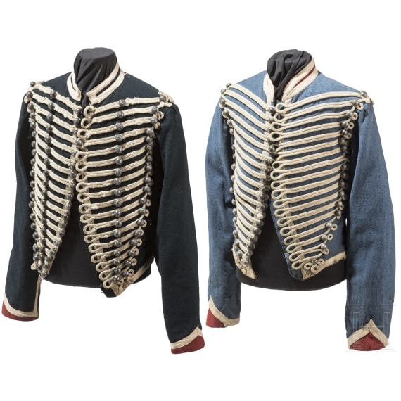 Two dolmans for members of the mounted troops, Second Empire