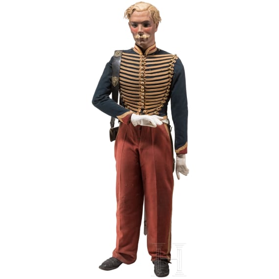 A uniform figure for members of the mounted troops, Second Empire