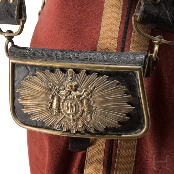 A uniform figure for members of the mounted troops, Second Empire
