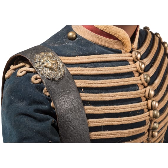 A uniform figure for members of the mounted troops, Second Empire