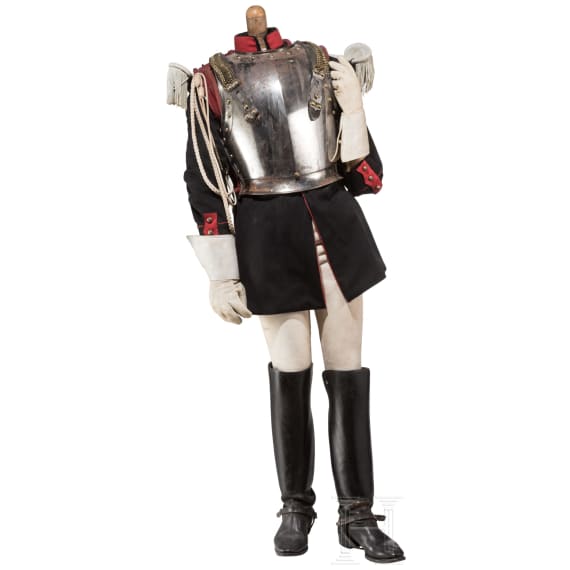 A uniform figure of a cuirassier, Second Empire
