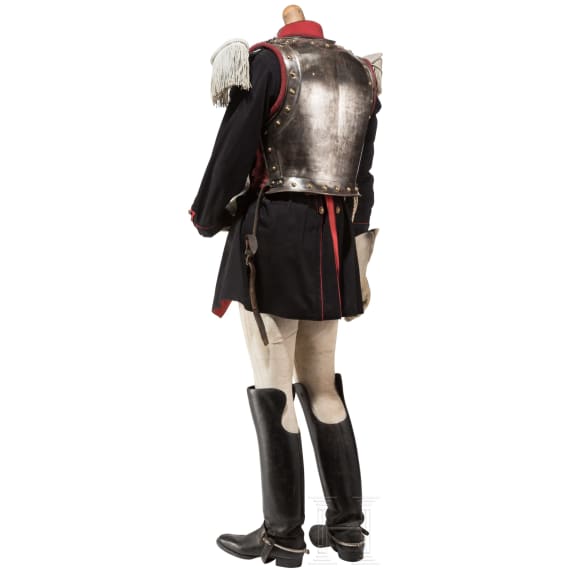 A uniform figure of a cuirassier, Second Empire