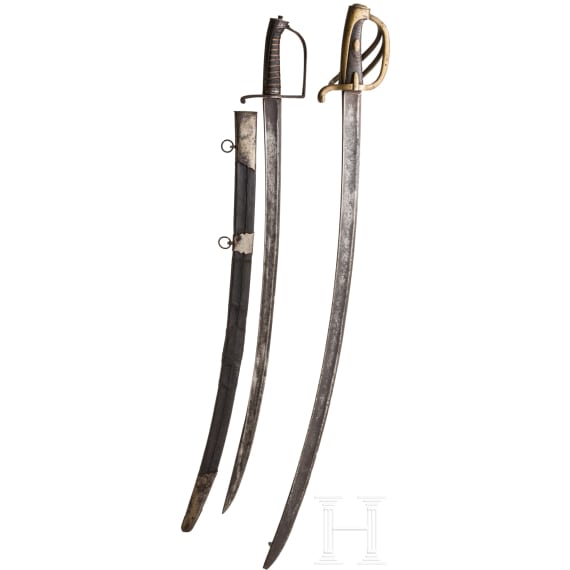 Two cavalry sabres, 1st half of the 19th century