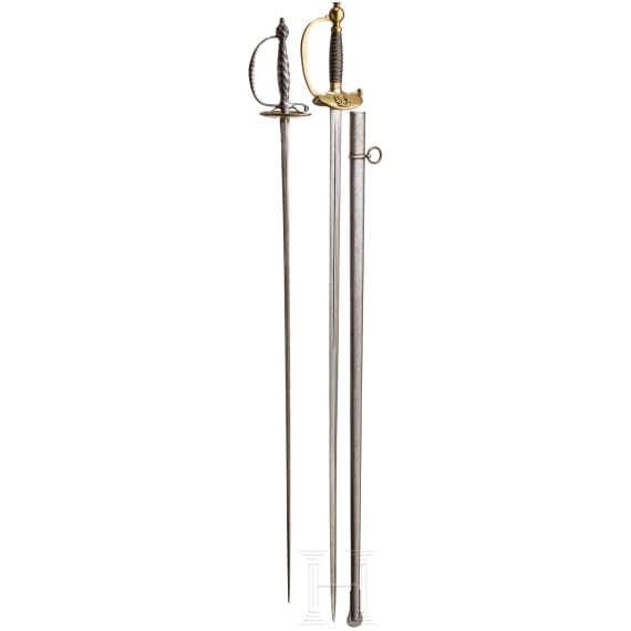 Two small swords, 19th century