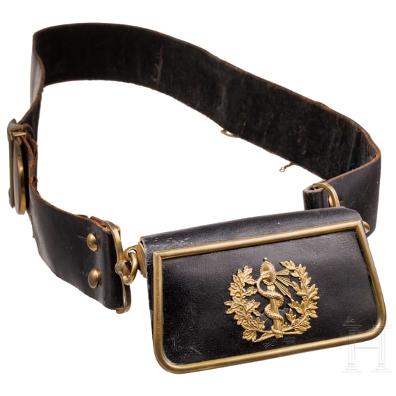 A cartouche box and bandolier of a Dutch medical officer, 2nd half of the 19th century