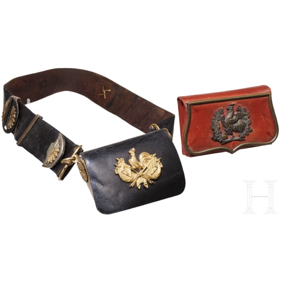 Two cartouche boxes of the mounted troops under Louis-Philippe I, 1830 - 1848