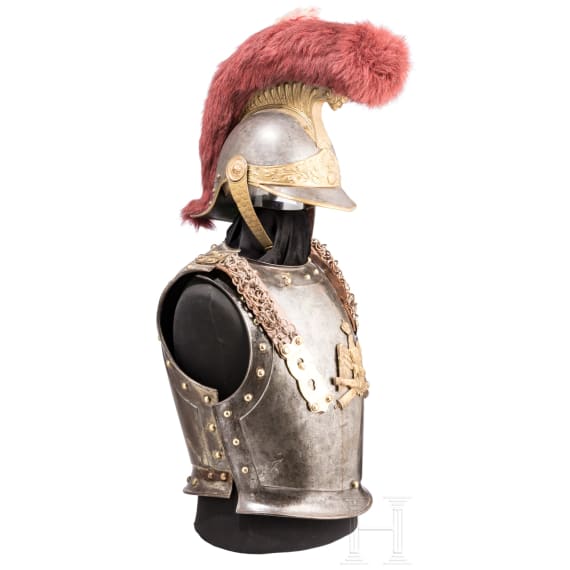 A helmet and cuirass for dragoons, 2nd half of the 19th century