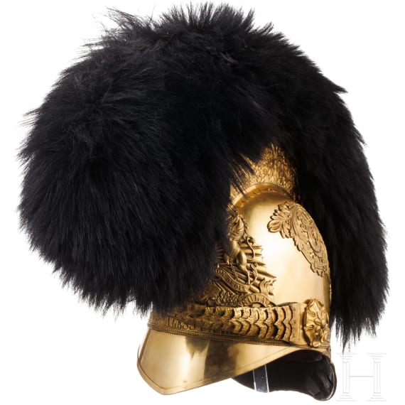 A helmet M 1834 for officers of the 3rd or Prince of Wales's Dragoon Guards, circa 1840