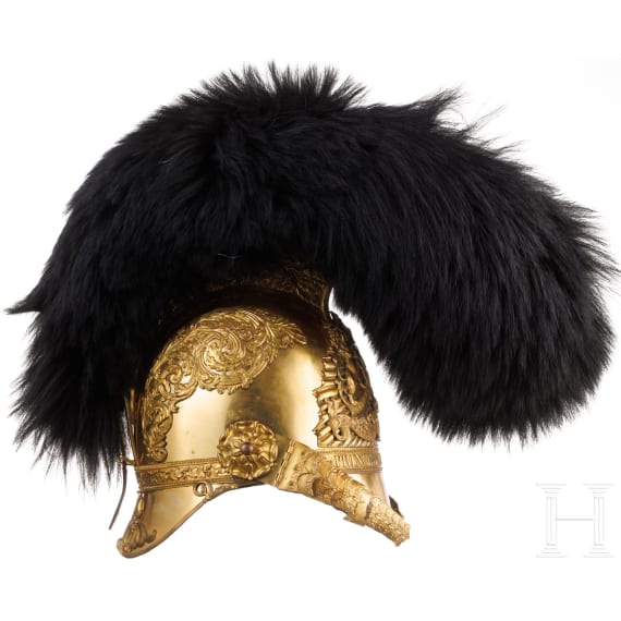 A helmet M 1834 for officers of the 3rd or Prince of Wales's Dragoon Guards, circa 1840