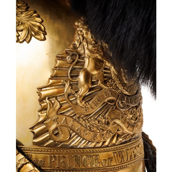 A helmet M 1834 for officers of the 3rd or Prince of Wales's Dragoon Guards, circa 1840