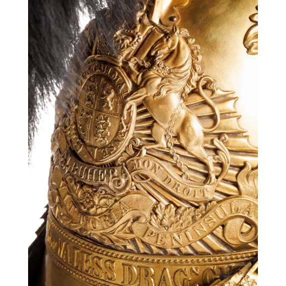 A helmet M 1834 for officers of the 3rd or Prince of Wales's Dragoon Guards, circa 1840