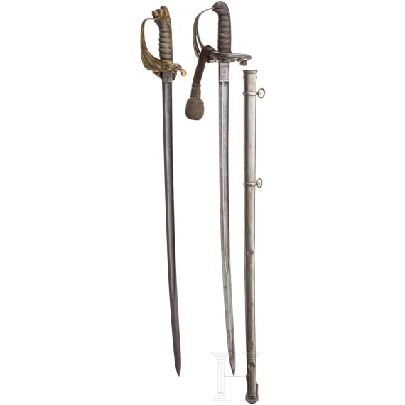 Two British sabres, 19th/20th century