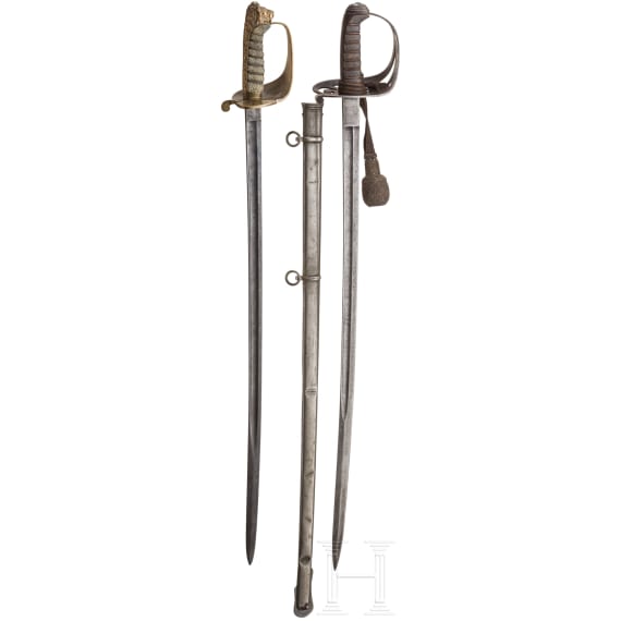 Two British sabres, 19th/20th century