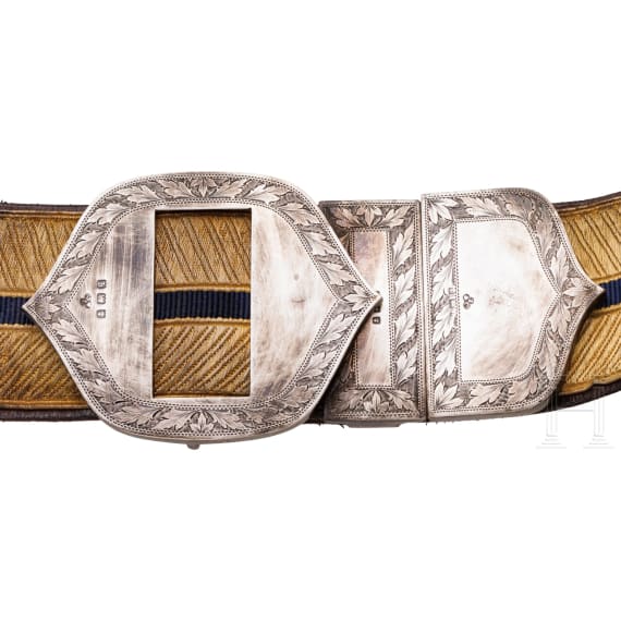 A cartouche box and bandolier for cavalry officers, 19th century