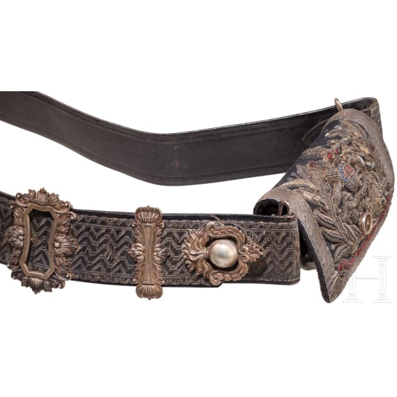 Royal Artillery - a cartouche box and a bandolier, 1st half of the 20th century