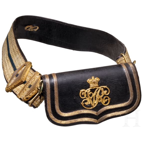 A cartouche box and a bandolier for mounted troops, 19th century