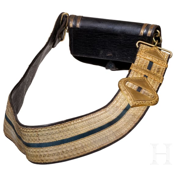 A cartouche box and a bandolier for mounted troops, 19th century
