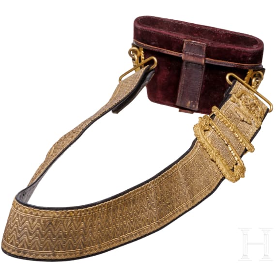 A noble cartouche box or binocular case for officers of the Central India Horse Regiment, 2nd half of the 19th century