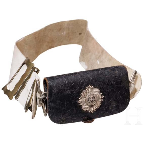 A cartouche box and a bandolier for members of the Scottish regiments, 19th century