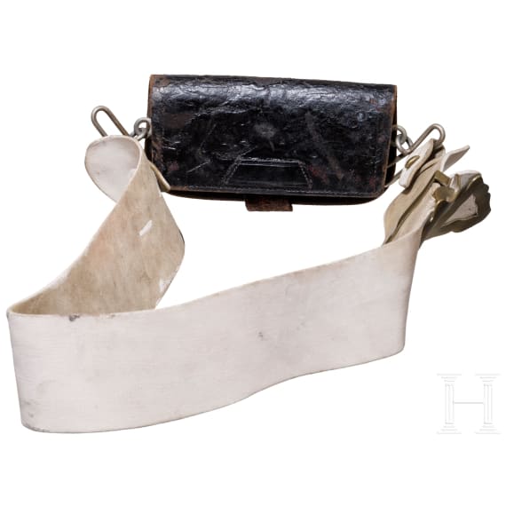 A cartouche box and a bandolier for members of the Scottish regiments, 19th century