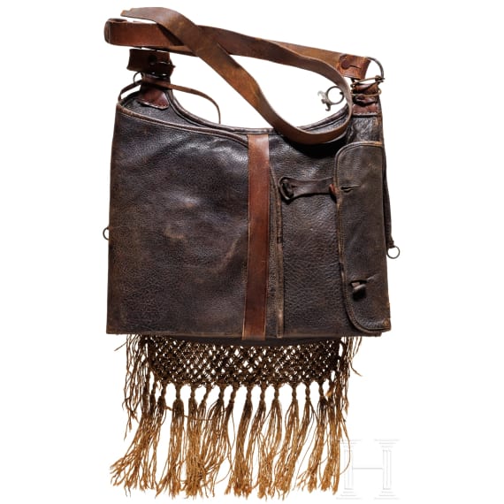 A sporran of a Scottish regiment and a hunting bag, 20th century