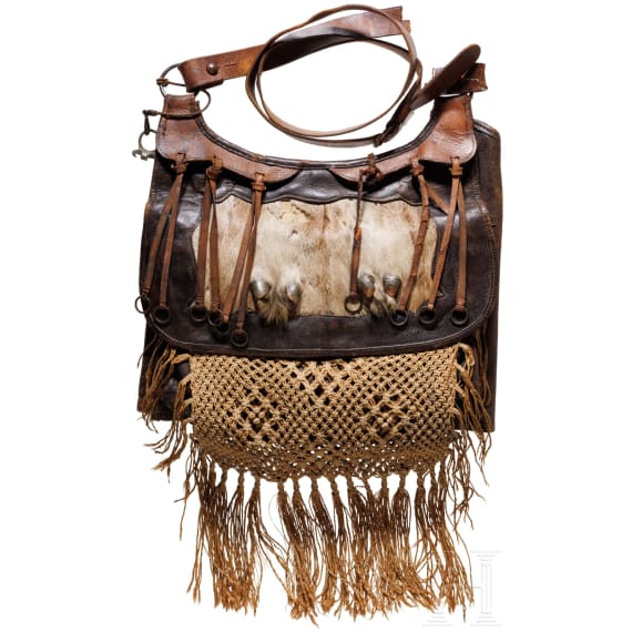 A sporran of a Scottish regiment and a hunting bag, 20th century