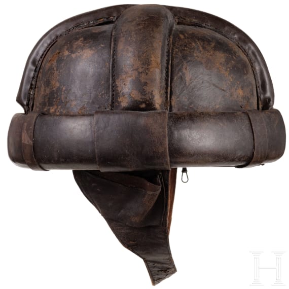 A protective helmet for aeroplane crews, circa 1915