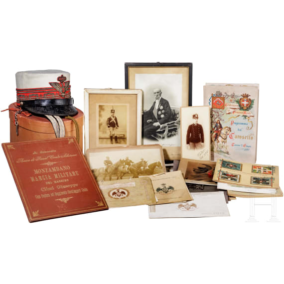General Adriano Thaon di Revel (1854 - 1937) &ndash; his General's white summer kepi as well as numerous documents and photos
