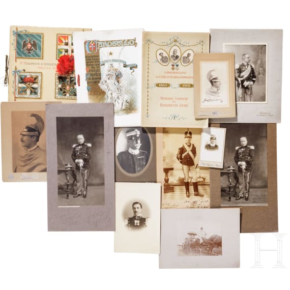 General Adriano Thaon di Revel (1854 - 1937) &ndash; his General's white summer kepi as well as numerous documents and photos