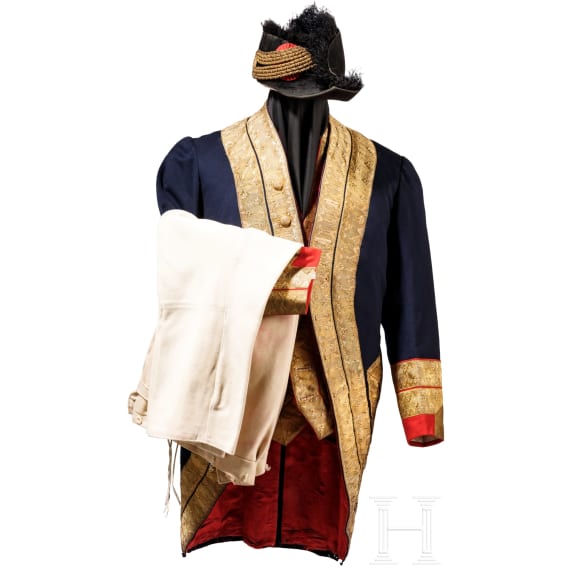 A uniform for a high official in the Kingdom of Naples, circa 1860