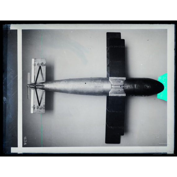 A collection of Caproni glass negatives and photos of armament