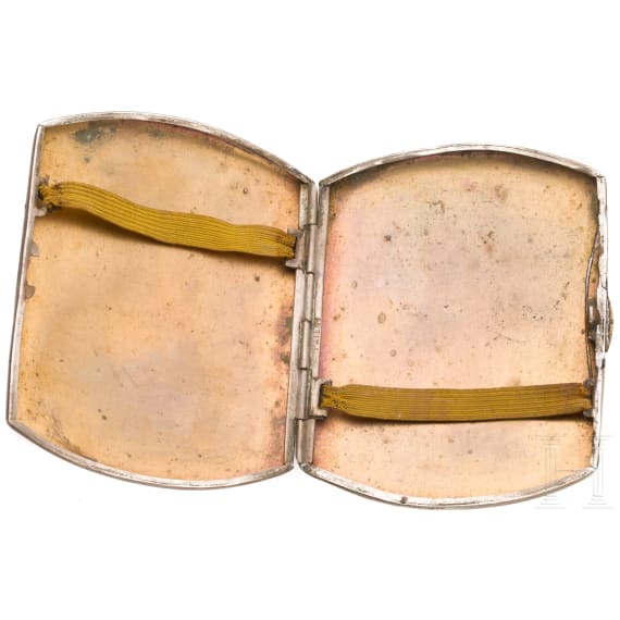 Kaiser Franz Joseph of Austria - a cigarette case with engraved signatures of Austrian and German military leaders