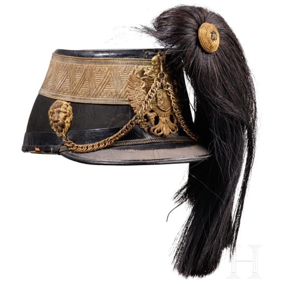 A shako for subaltern officers of the k.u.k. Artillery, circa 1900