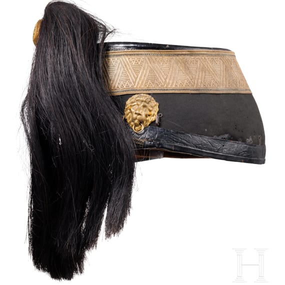 A shako for subaltern officers of the k.u.k. Artillery, circa 1900