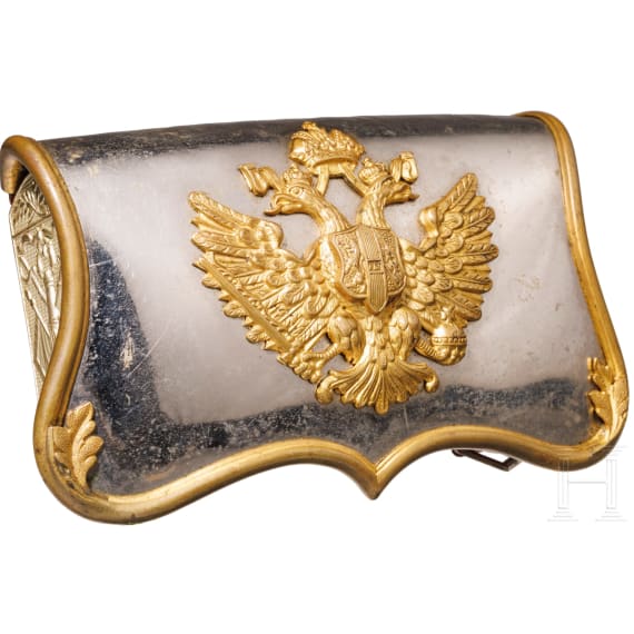 A cartouche box for officers of the mounted troops, circa 1900