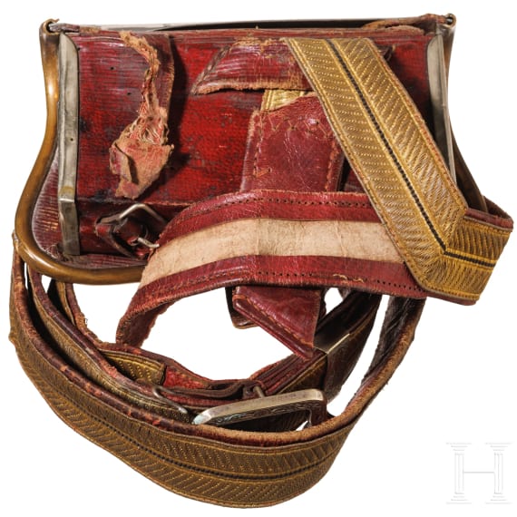 A cartouche box and bandolier for officers of the mounted troops