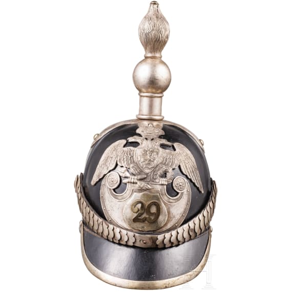 A Russian helmet M 1844 for officers of the 29th Infantry Regiment, circa 1850
