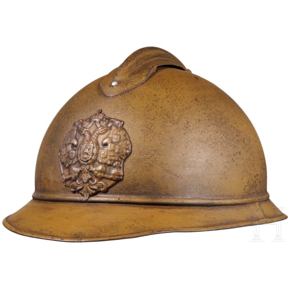A Russian steel helmet M 1916 (Adrian) of the infantry, World War I