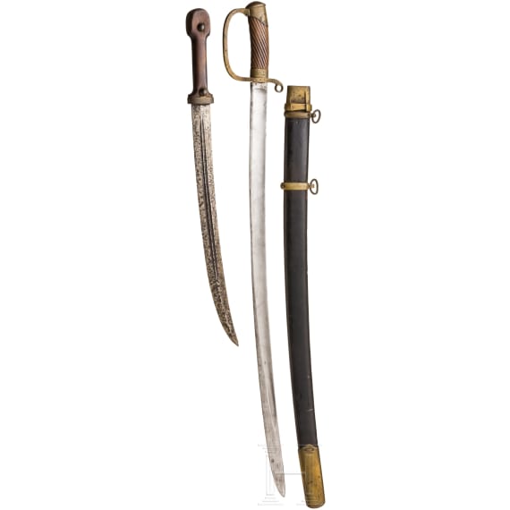 A Dragoon shashka M 1881 and a kinzal