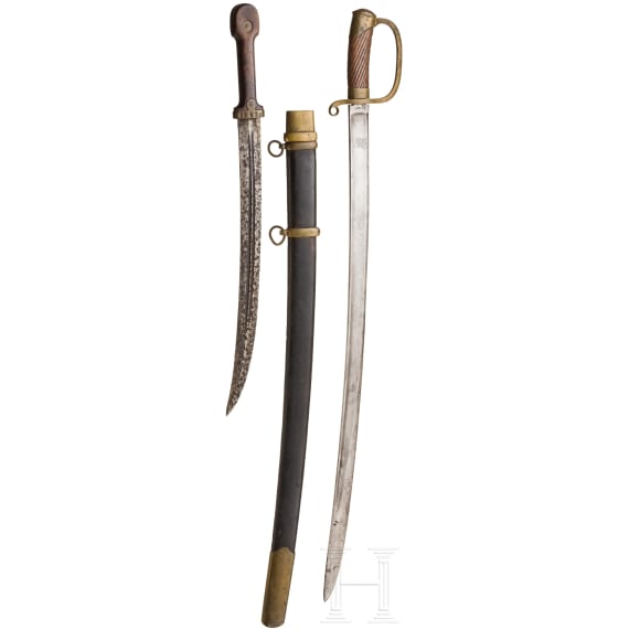 A Dragoon shashka M 1881 and a kinzal