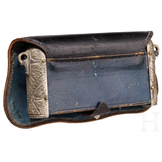 Two cartouche boxes for mounted troops, 19th/20th century