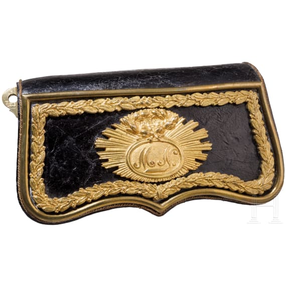 Two cartouche boxes for mounted troops, 19th/20th century
