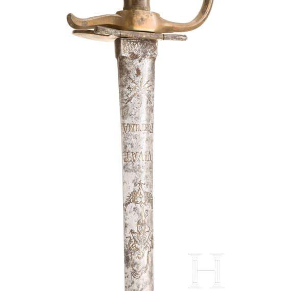 Two old-style officer's swords, 18th/19th century