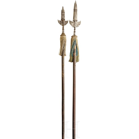 Two German spontoons, 18th century