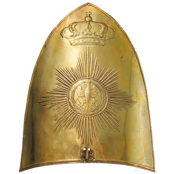 A sconce made of a cap plate for EM of the Kaiser Alexander Garde-Grenadier-Regt. No 1