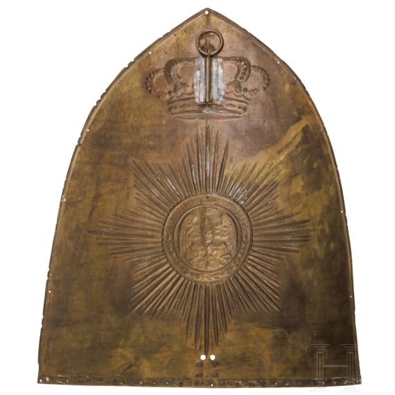 A sconce made of a cap plate for EM of the Kaiser Alexander Garde-Grenadier-Regt. No 1