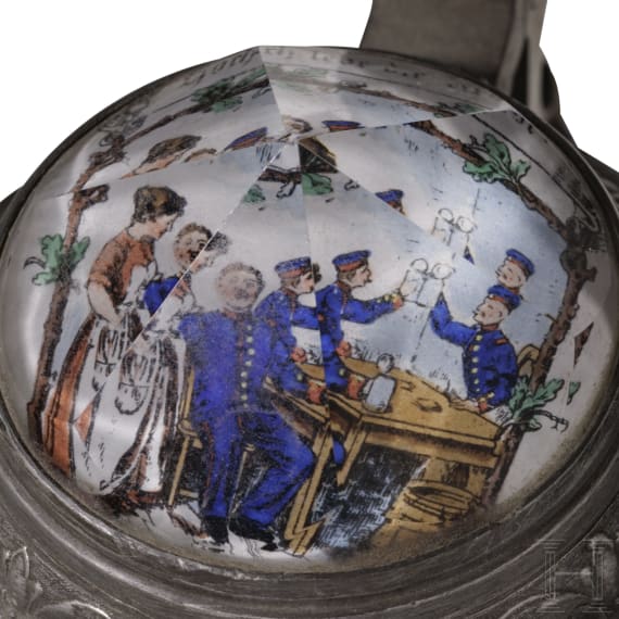 Four regimental stein mugs of the Royal Bavarian Infantry, 1897 - 1908